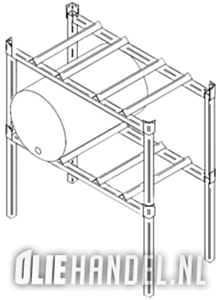 DCQ Vatenbok stapelbaar  per rek 2x60L  gegalvaniseerd