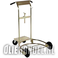 DCQ Drumdolly met handgreep 200L drum 4 wiels